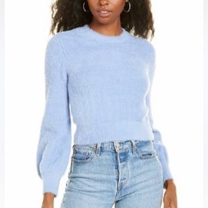 WAYF Periwinkle Fuzzy Sweater
